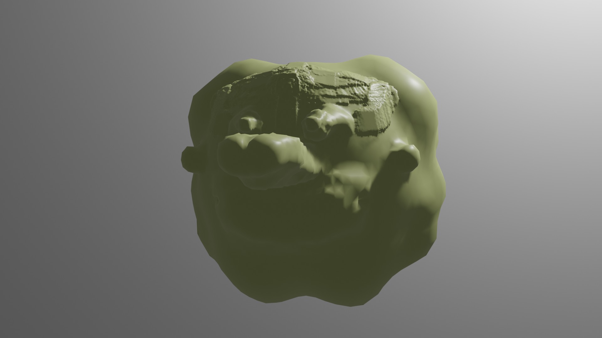 Digital render of the first child-authored deity